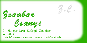 zsombor csanyi business card